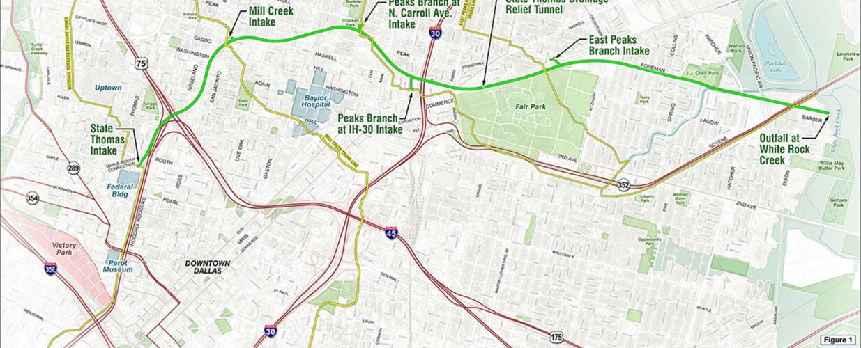 tunnel layout map of Mill Creek drainage relief